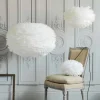 Graham & Green Aurora White Feather Pendant Shades