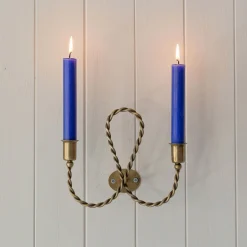Graham & Green Aveline Twisted Antiqued Brass Wall Sconce