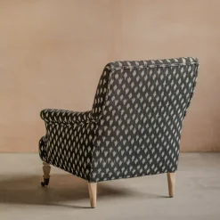 Graham & Green Avree Black Ikat Armchair