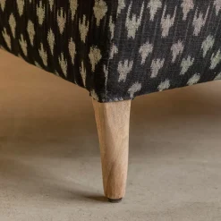 Graham & Green Avree Black Ikat Armchair