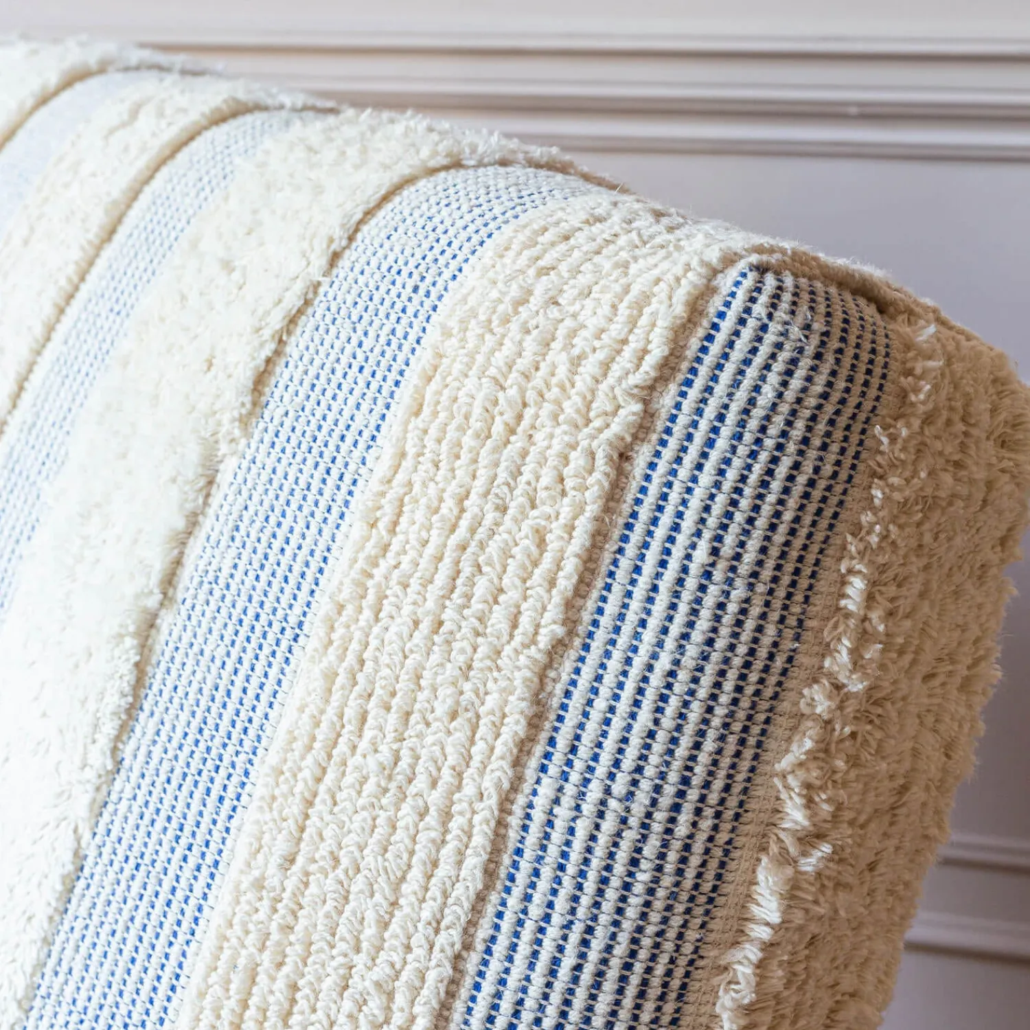 Graham & Green Avree Misty Blue and White Striped Armchair