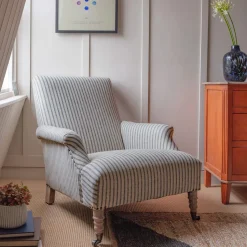 Graham & Green Avree Striped Linen Armchair