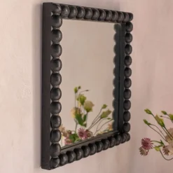 Graham & Green Barnaby Black Square Wall Mirror