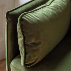 Graham & Green Bayler Moss Green Velvet Armchair