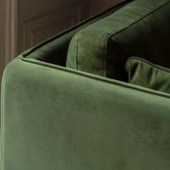 Graham & Green Bayler Moss Green Velvet Armchair