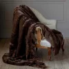 Graham & Green Bear Brown Faux Fur Throw