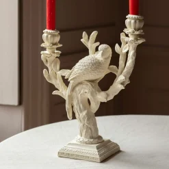 Graham & Green Beatrix Bird Double Candle Holder