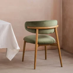 Graham & Green Beaufort Moss Green Velvet Dining Chair