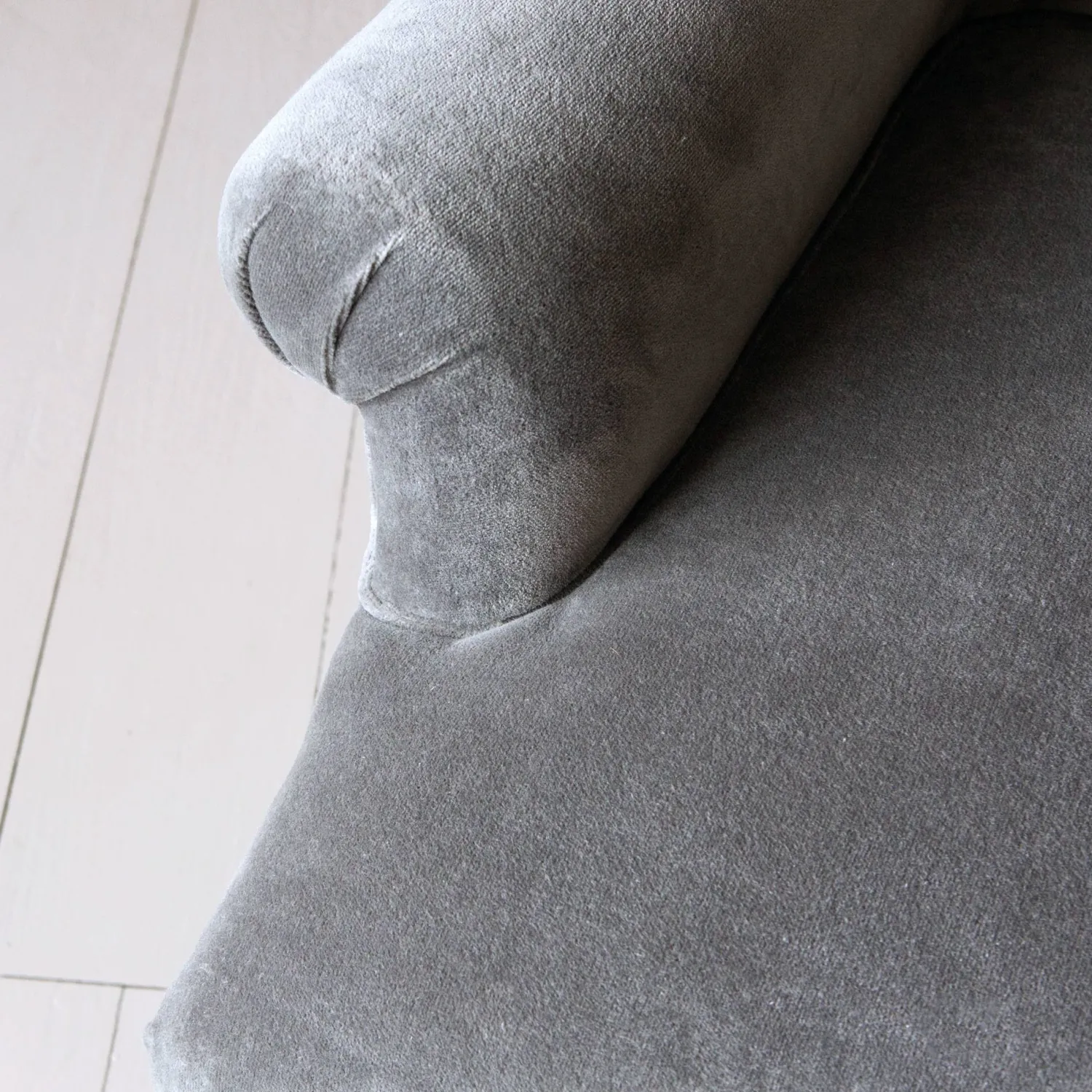 Graham & Green Bella Grey Velvet Armchair