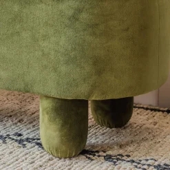 Graham & Green Bellamy Olive Velvet Bench