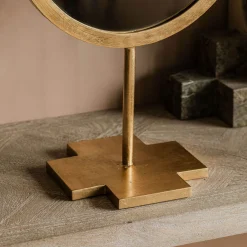 Graham & Green Berti Gold Table Mirror