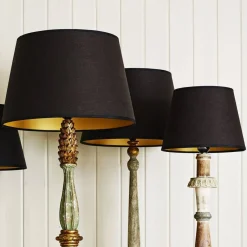 Graham & Green Black And Gold Retro Lamp Shades