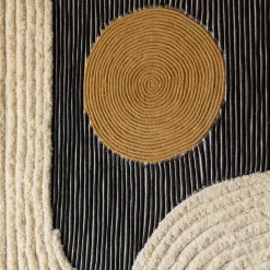 Graham & Green Black and White Abstract Jute Wall Art
