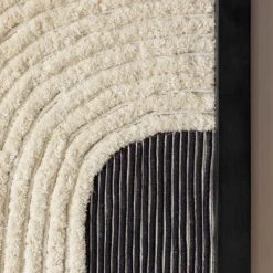 Graham & Green Black and White Abstract Jute Wall Art