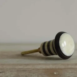 Graham & Green Black And White Bone Knob