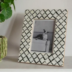 Graham & Green Black and White Moroccan Print Bone Frame