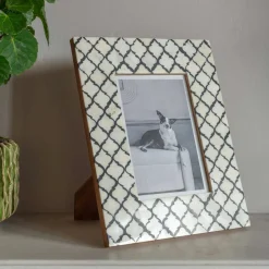 Graham & Green Black and White Moroccan Print Bone Frame