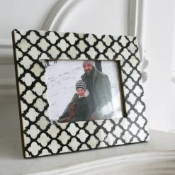 Graham & Green Black and White Moroccan Print Bone Frame