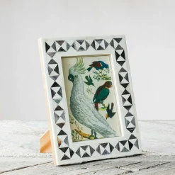 Graham & Green Black and White Triangles Bone Frame