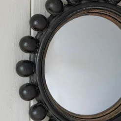 Graham & Green Black Bobble Convex Wall Mirror