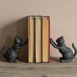 Graham & Green Black Cat Cast Iron Bookends