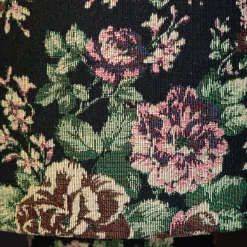 Graham & Green Black Floral Tapestry Table Lamp
