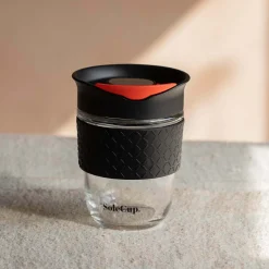 Graham & Green Black Glass Travel Mug