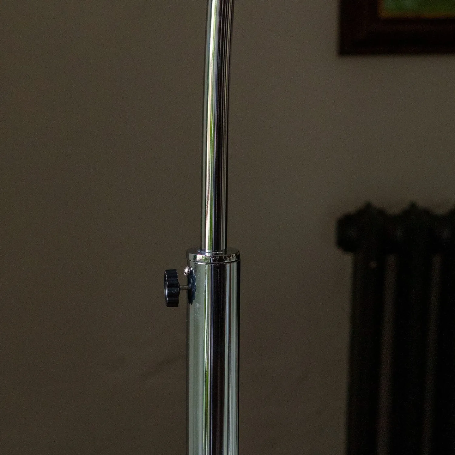 Graham & Green Black Marble and Chrome Floor Lamp