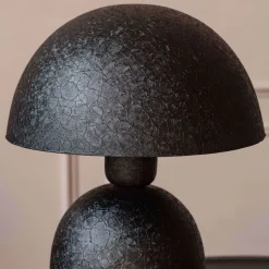 Graham & Green Black Textured Dome Table Lamp