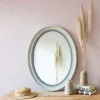 Graham & Green Blake Oval Grey Mirror