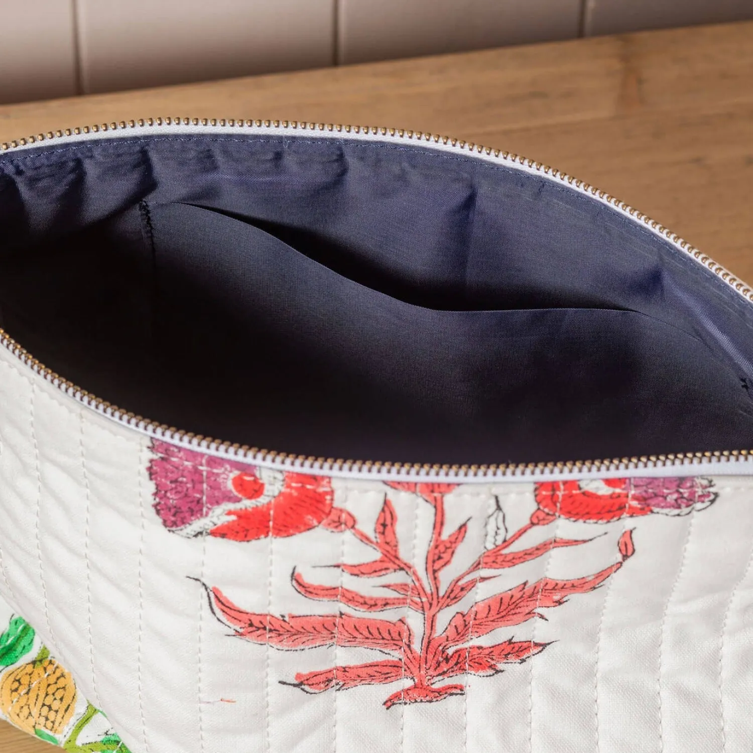 Graham & Green Bloom Floral Block Printed Wash Bag