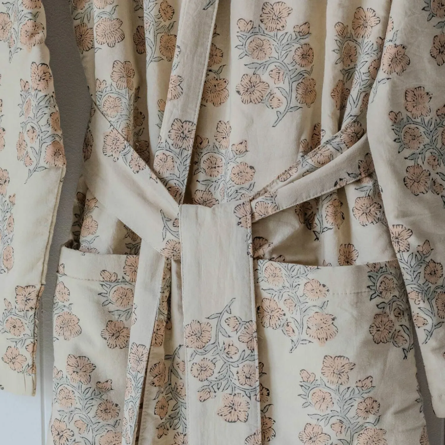 Graham & Green Blossom Block Printed Reversible Dressing Gowns