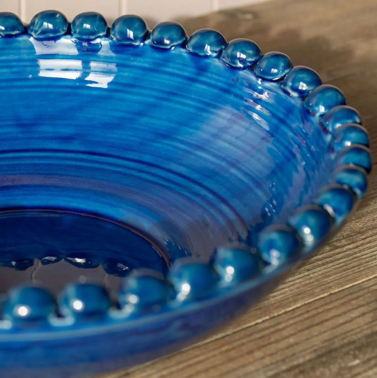 Graham & Green Blue Bobble Serving Bowl