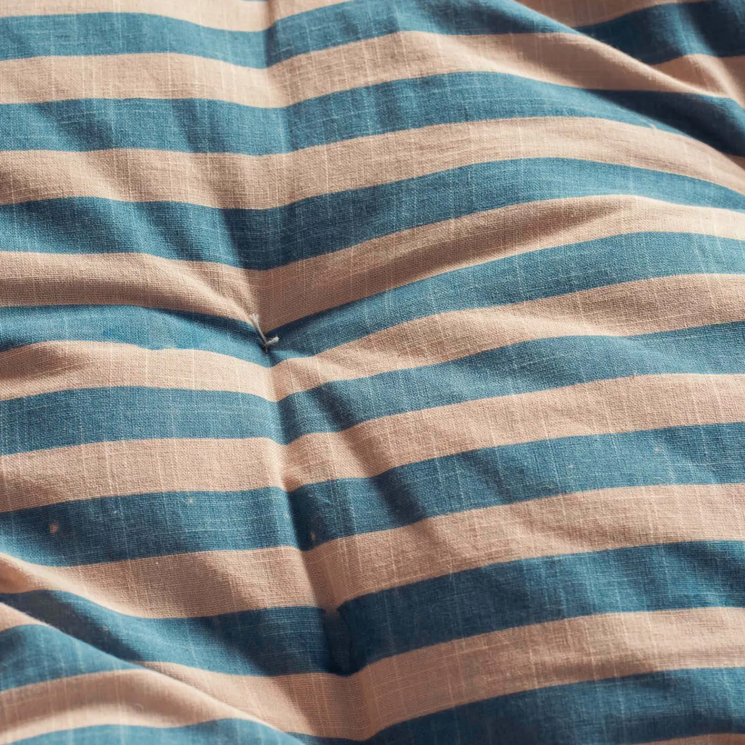 Graham & Green Blue Candy Stripe Bench Seat Pad