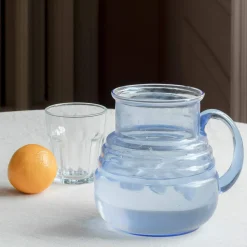 Graham & Green Blue Glass Handle Jug