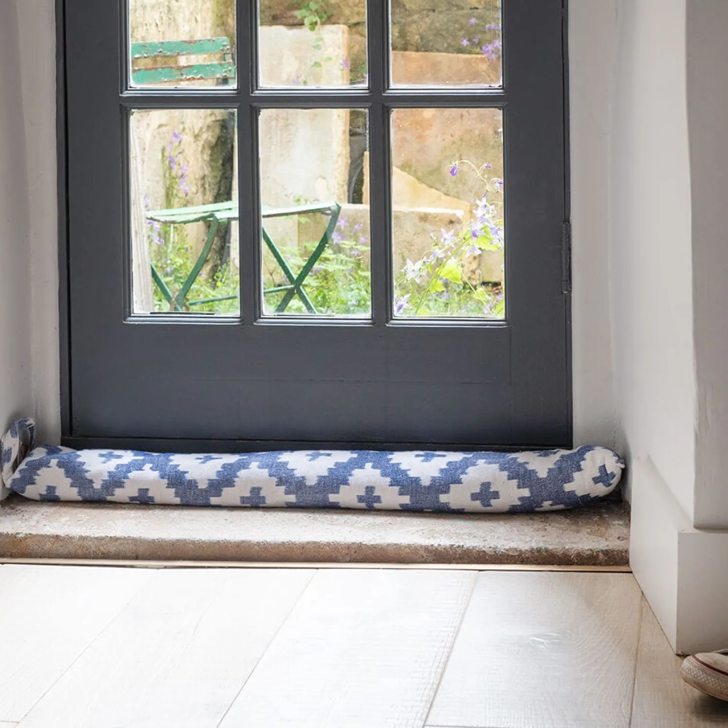 Graham & Green Blue Ikat Draught Excluder