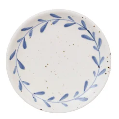 Graham & Green Blue Leaves Dessert Plate