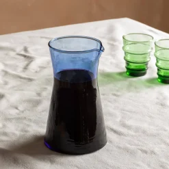 Graham & Green Blue Moroccan Glass Carafe