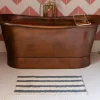 Graham & Green Blue Striped Tufted Bath Mat