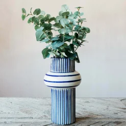 Graham & Green Blue Striped Vase