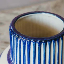 Graham & Green Blue Striped Vase