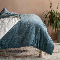 Graham & Green Blue Velvet Pebble Quilts