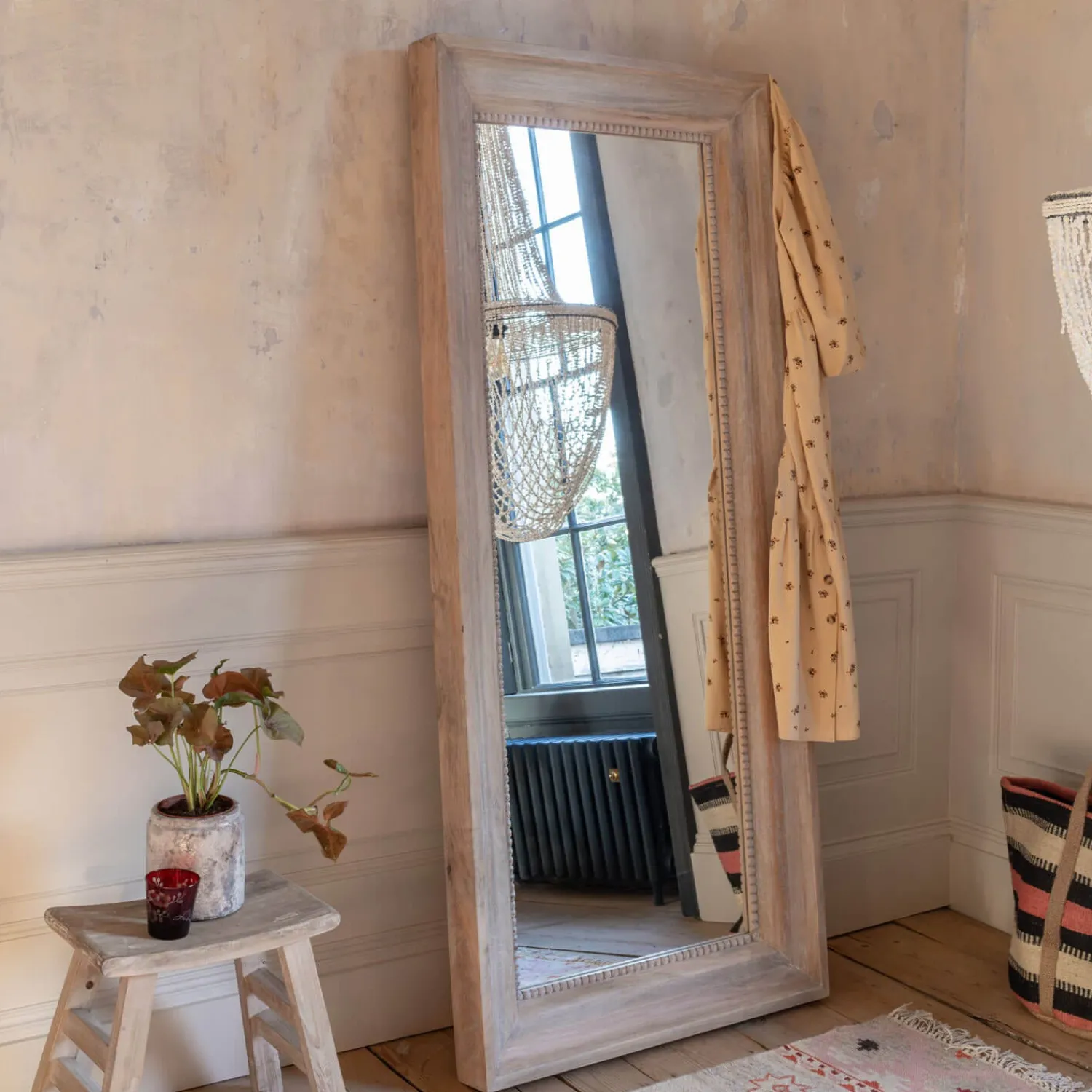 Graham & Green Blythe Natural Tall Floor Mirror