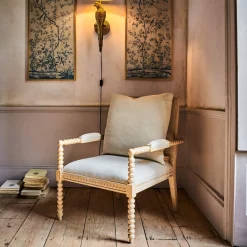 Graham & Green Bobbin Natural Linen and Ash Armchair