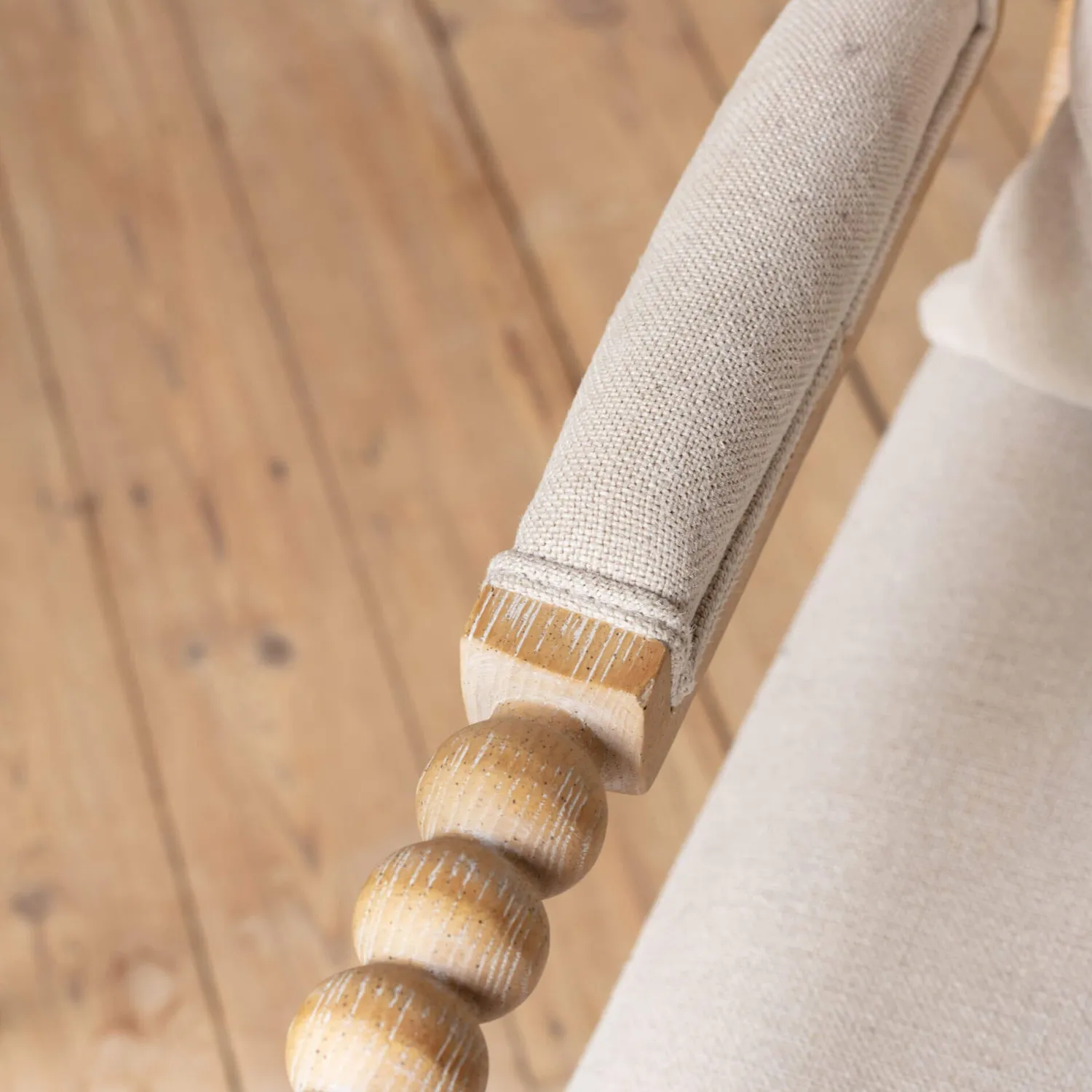 Graham & Green Bobbin Natural Linen and Ash Armchair