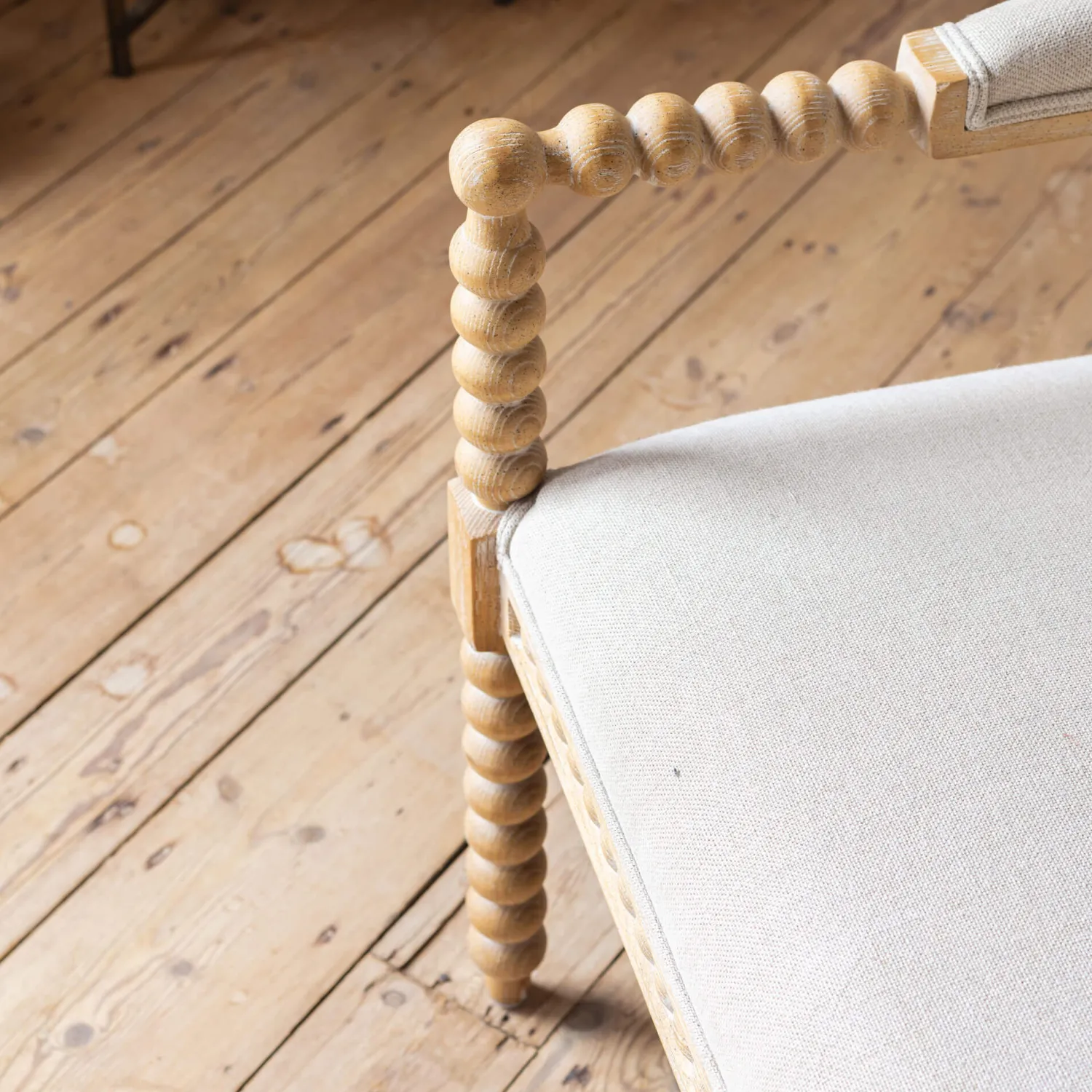 Graham & Green Bobbin Natural Linen and Ash Armchair