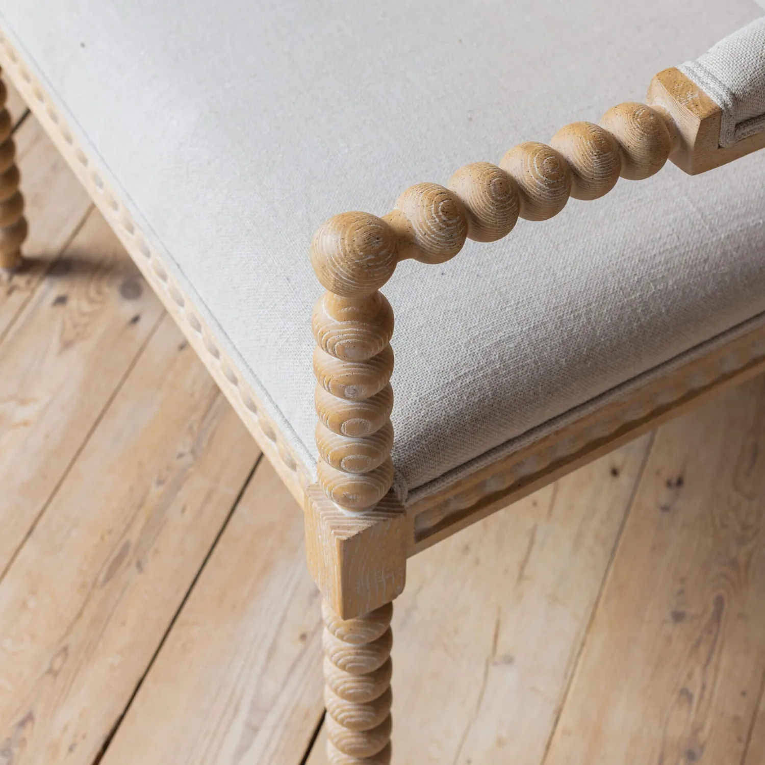 Graham & Green Bobbin Natural Linen and Ash Armchair