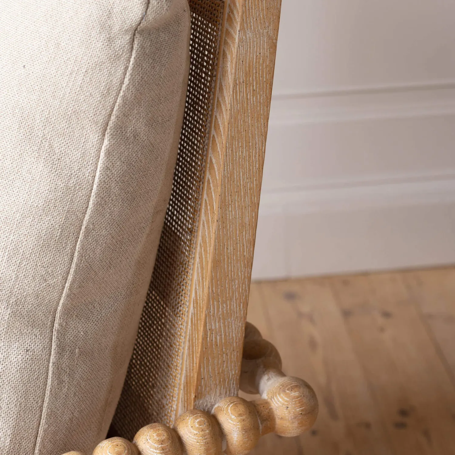 Graham & Green Bobbin Natural Linen and Ash Armchair