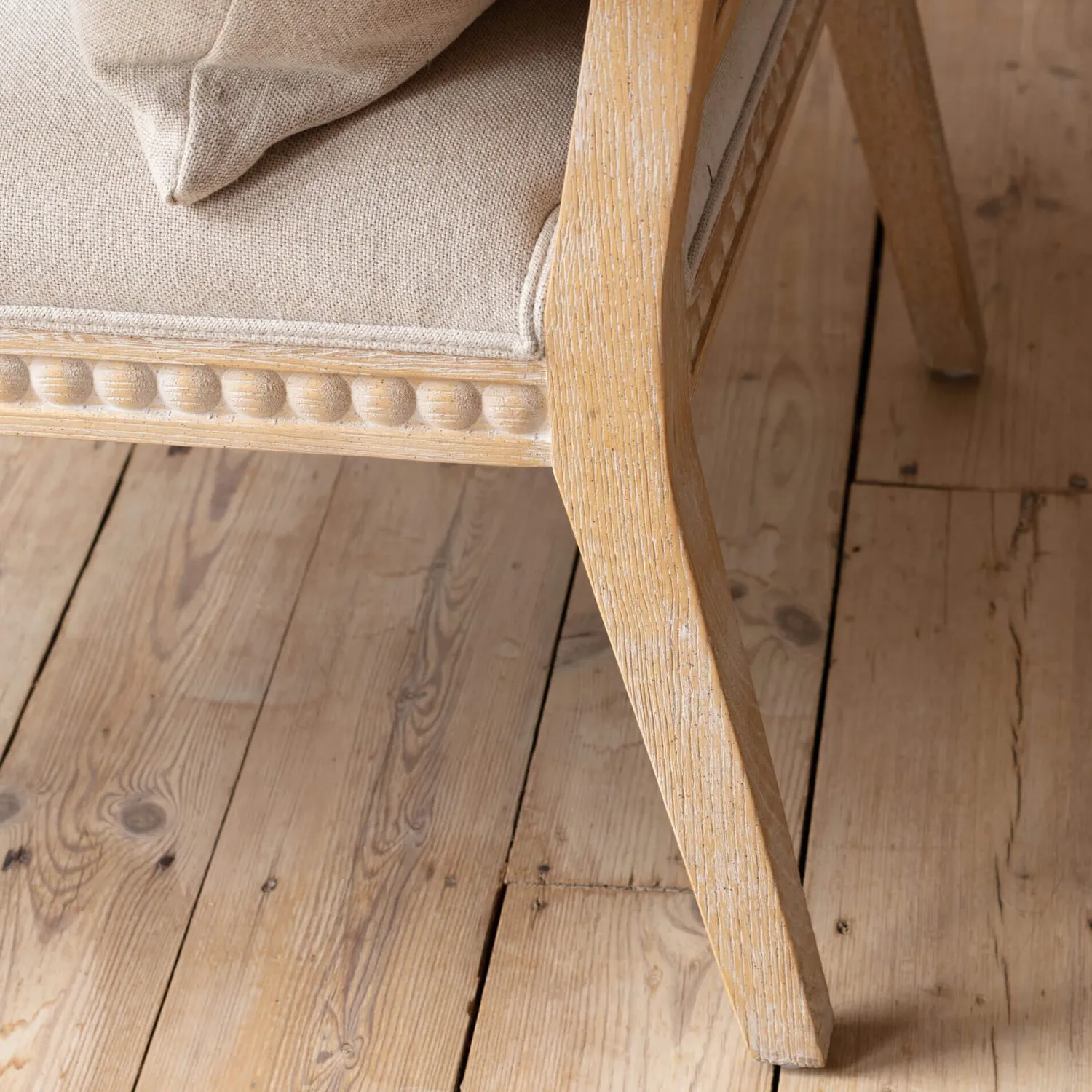 Graham & Green Bobbin Natural Linen and Ash Armchair