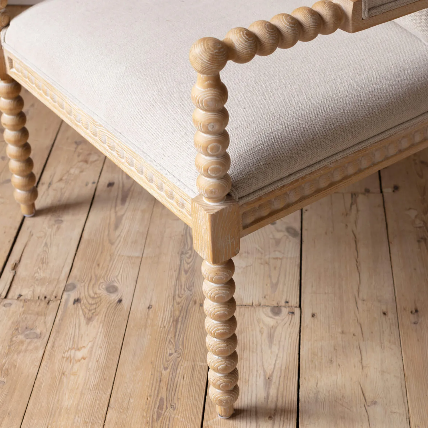 Graham & Green Bobbin Natural Linen and Ash Armchair